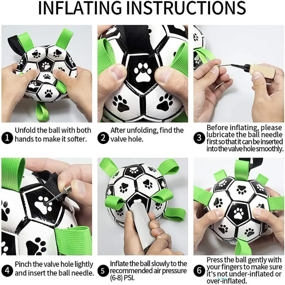 Dog Soccer Ball with Straps,
